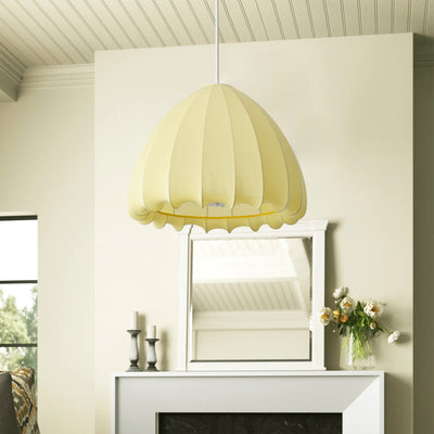 4-Lights Petal Shade Creative Design Yellow Pendant Lighting