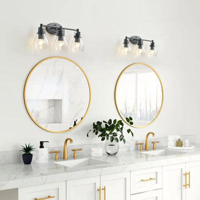 3-Lights Creative Glass Shade Bathroom Vanity Lighting