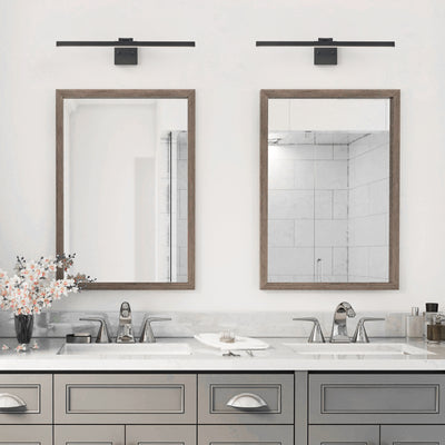 1-Light Black Line Shape LED Bathroom Vanity Lighting