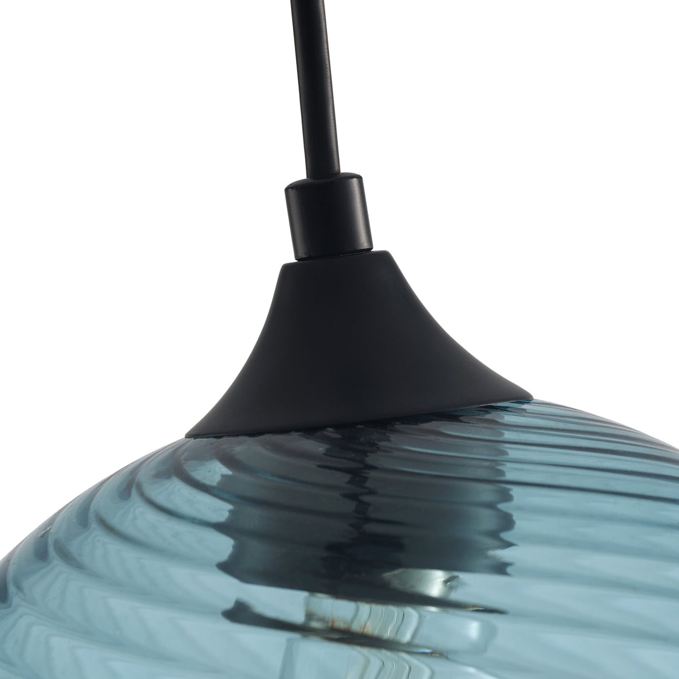 1-Light Stripe Texture Glass Globe Shade Pendant Lighting