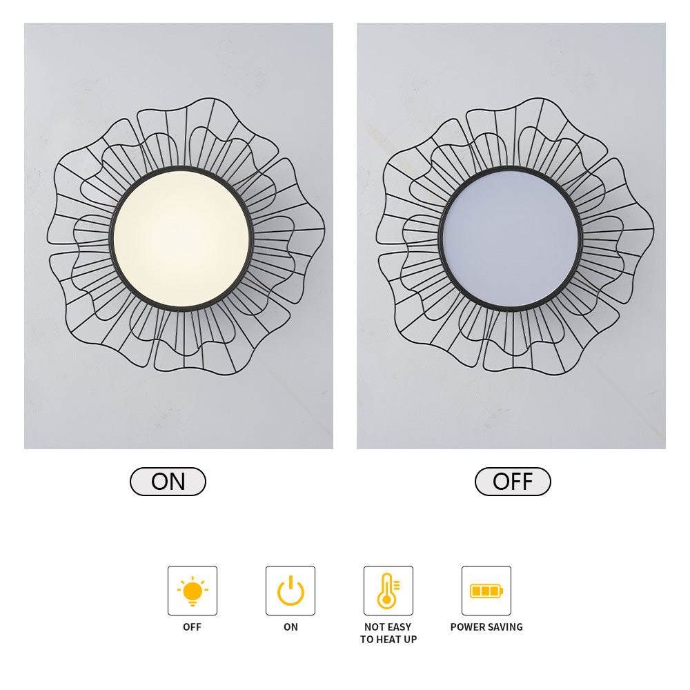 1-Light Special Petal Shape Design LED Flush Mount Lighting