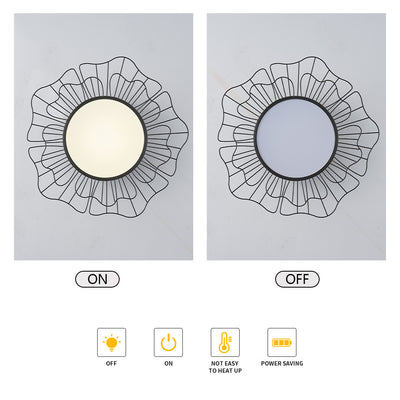 1-Light Special Petal Shape Design LED Flush Mount Lighting