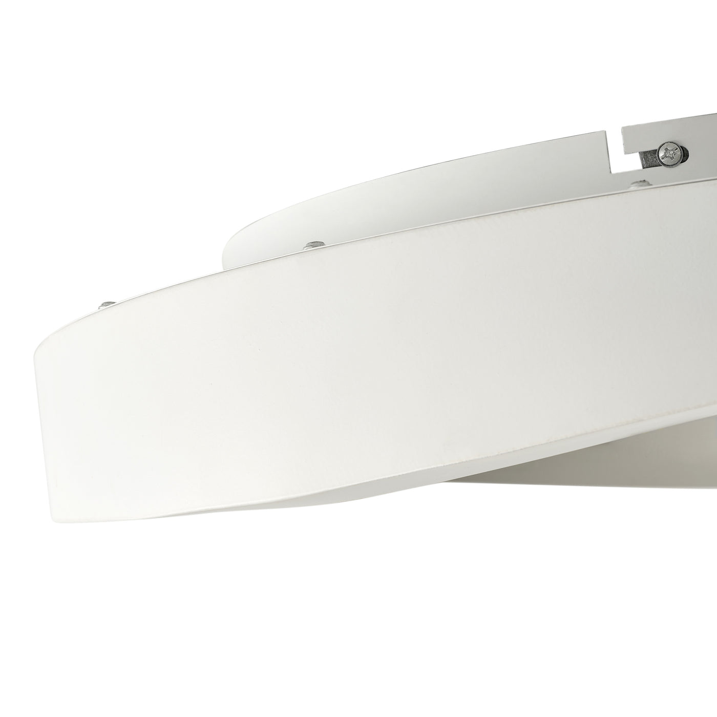 1-Light Dimmable White Finish LED Flush Mount Lighting