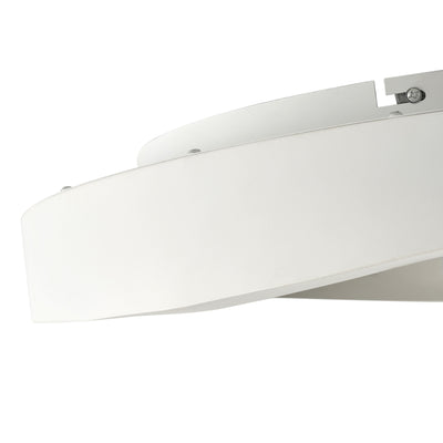 1-Light Dimmable White Finish LED Flush Mount Lighting