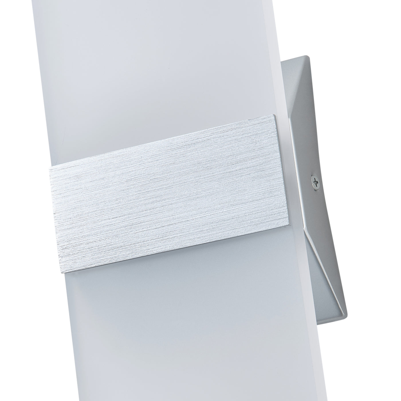 1-Light Acrylic Rectangular LED Silver Wall Light