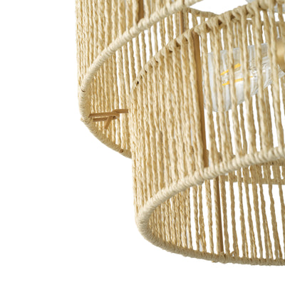 4-Lights Rope Weaving Double Layers Chandelier