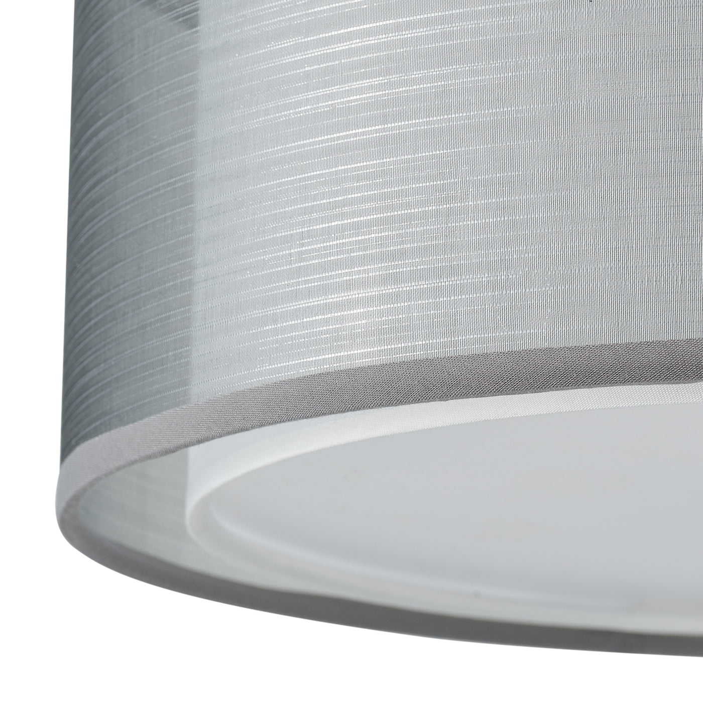 3-Lights Silver Round Cover Semi-Flush Mount Lighting