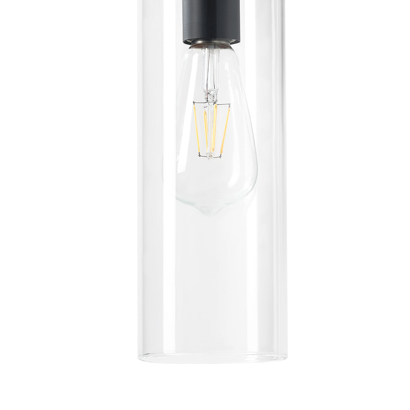 1-Light Clear Glass Cylindrical Shade Wall Sconces