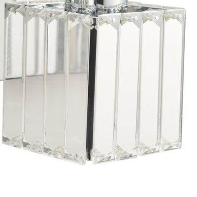 4-Lights Square Crystal Shade Bathroom Vanity Lighting