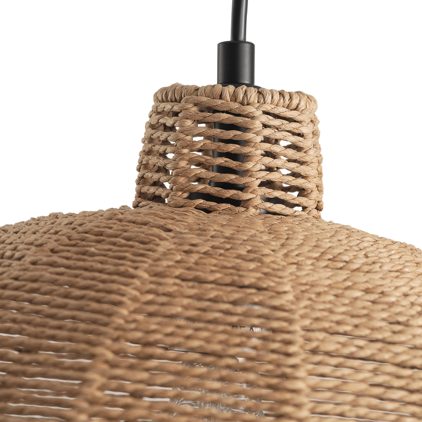 1-Light Brown Creative Rattan Bohemia Pendant Lighting