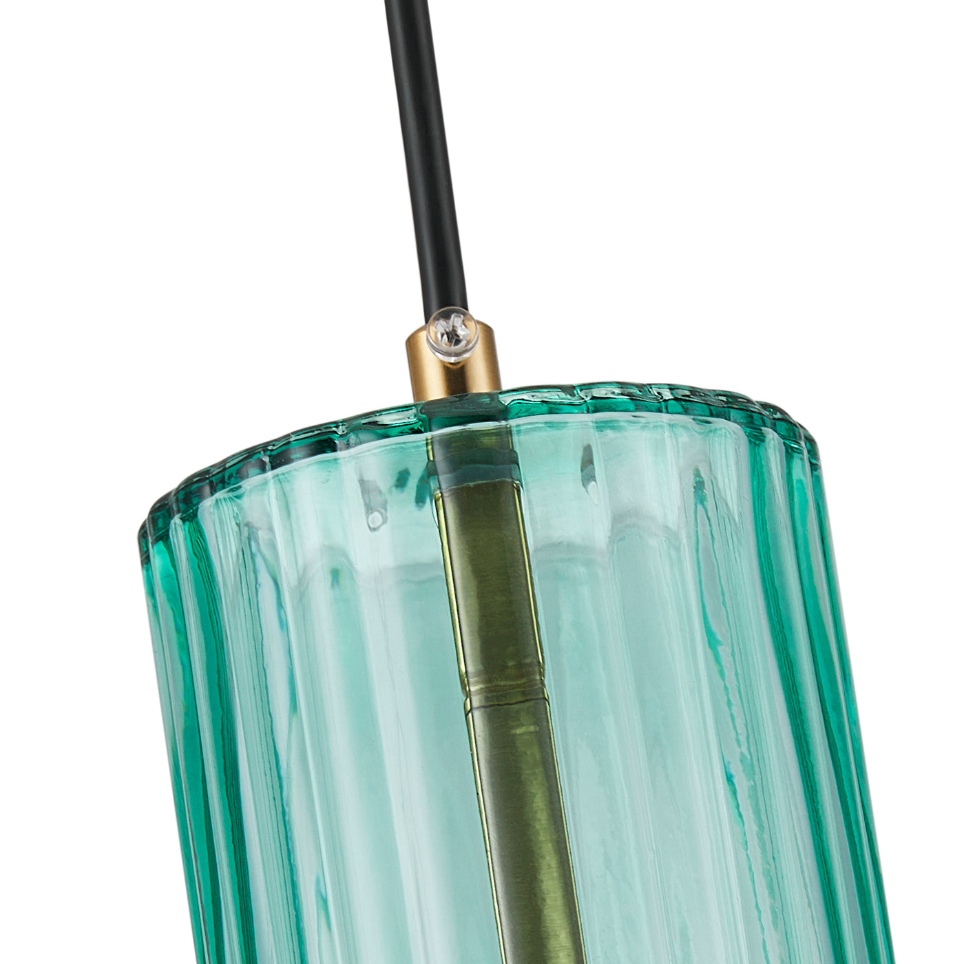 1-Light Cylinder Glass Shade Pendant Lighting