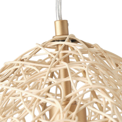 1-Light House Shape Lampshade Openwork Design Pendant Lighting