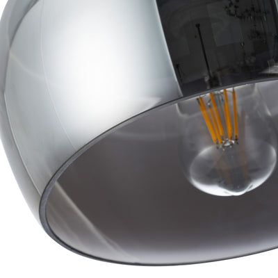 1-Light Cylindrical Glass Shade Pendant Lighting