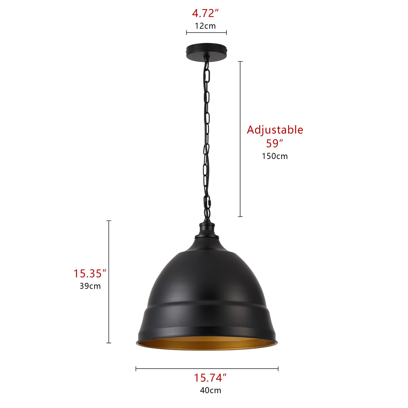 2-Lights Bell-Shaped Metal Shade Pendant Lighting