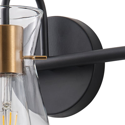 3-Lights & 4-Lights Vintage Style Dimmable Bathroom Clear Glass Wall Vanity Lighting