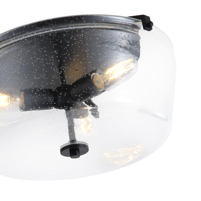 3-Lights Glass Bowl Shade Flush Mount Lighting