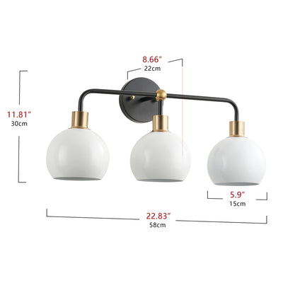 3-Lights Ball Shade Simple Bathroom Vanity Lighting