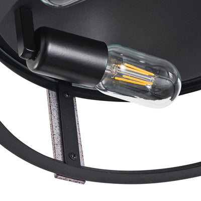3-Lights Open Design with Sturdy Metal Frame Flush Mount Lighting
