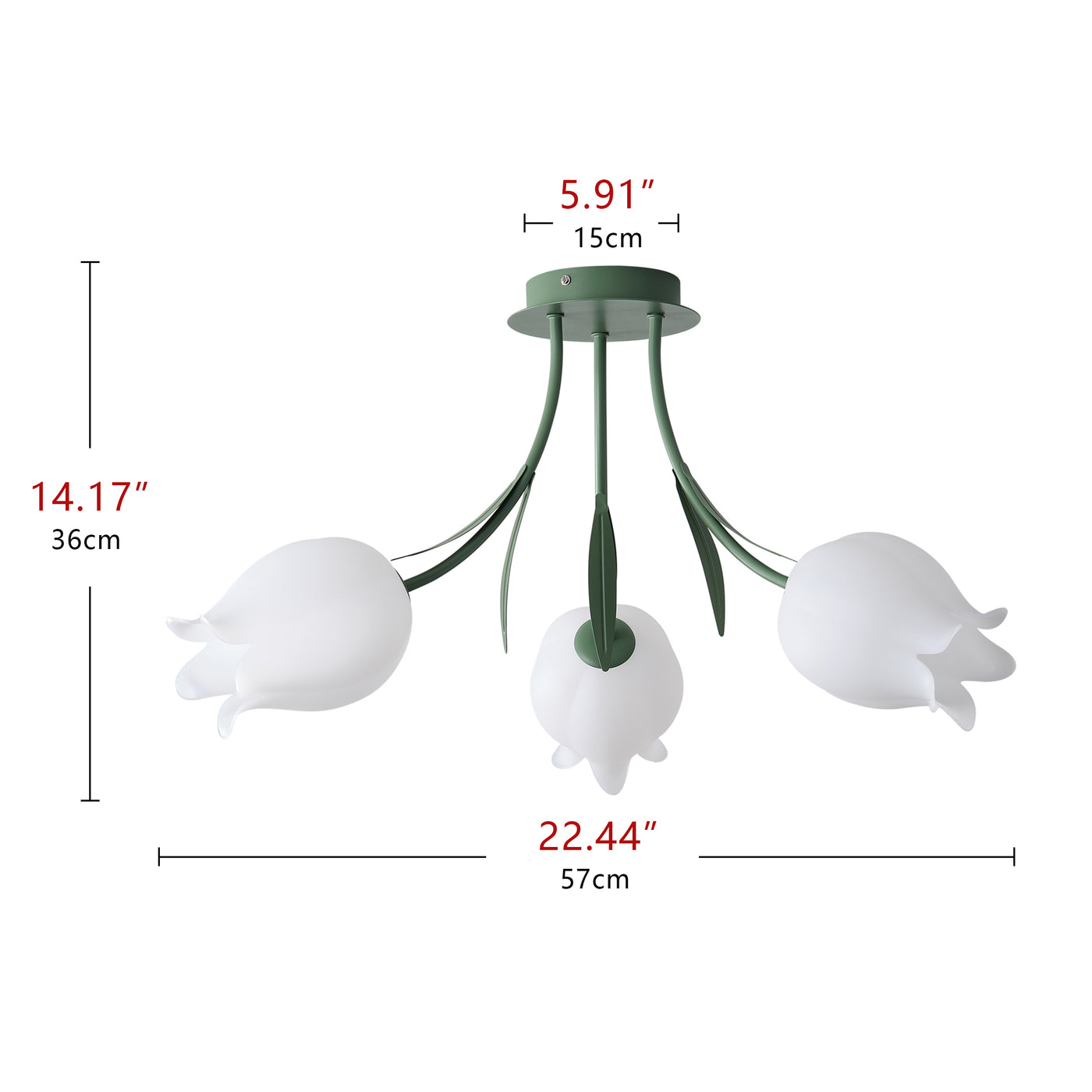3-Lights & 9-Lights Flower Bouquet Shape Creative Semi-Flush Mount Lighting