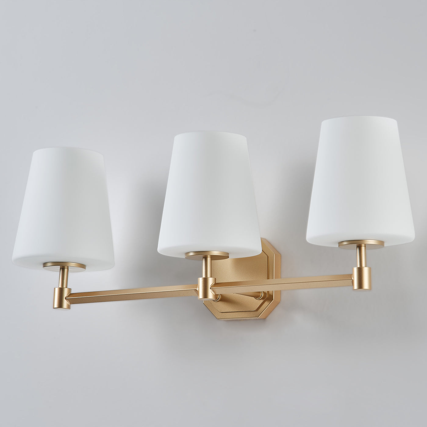 3-Lights White Jade Acid Wash Bathroom Vanity Lighting