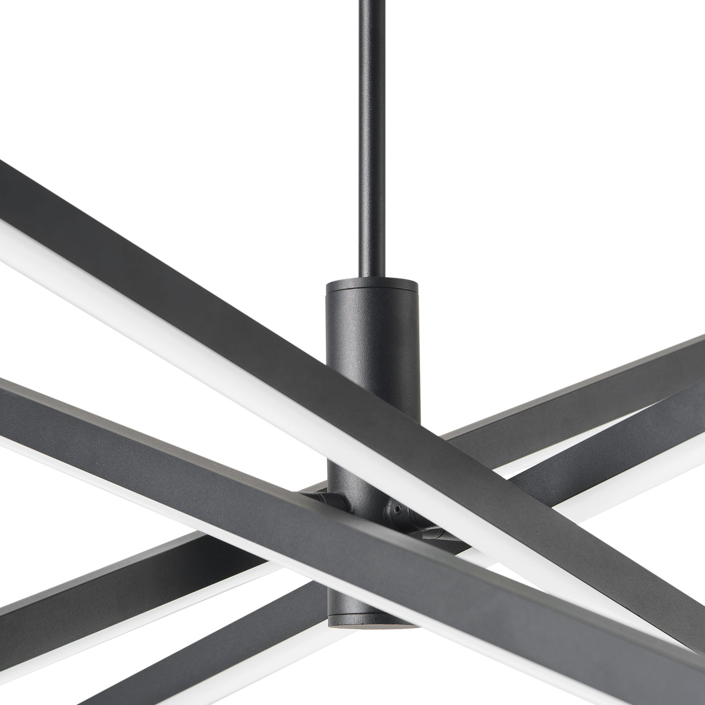 4-Lights Modern Linear Black LED Ceiling Light