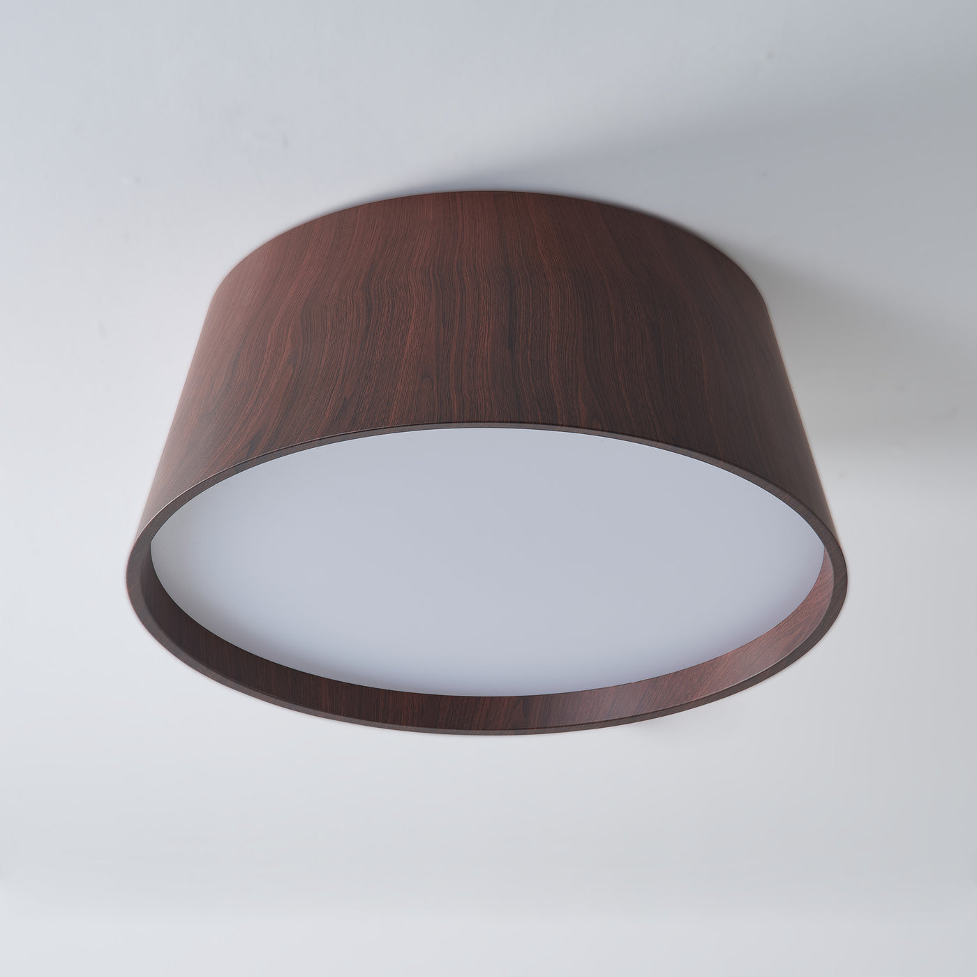 1-Light Woodgrain Simple LED Flush Mount Lighting