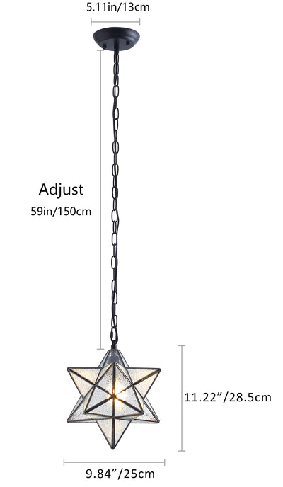 1-Light Star Shape Adjustable Pendant Lighting