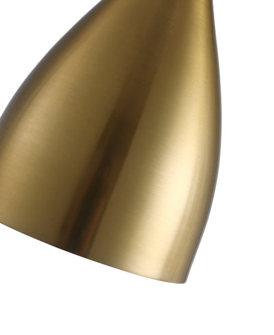 1-Light Gold Single Bell Pendant Lighting