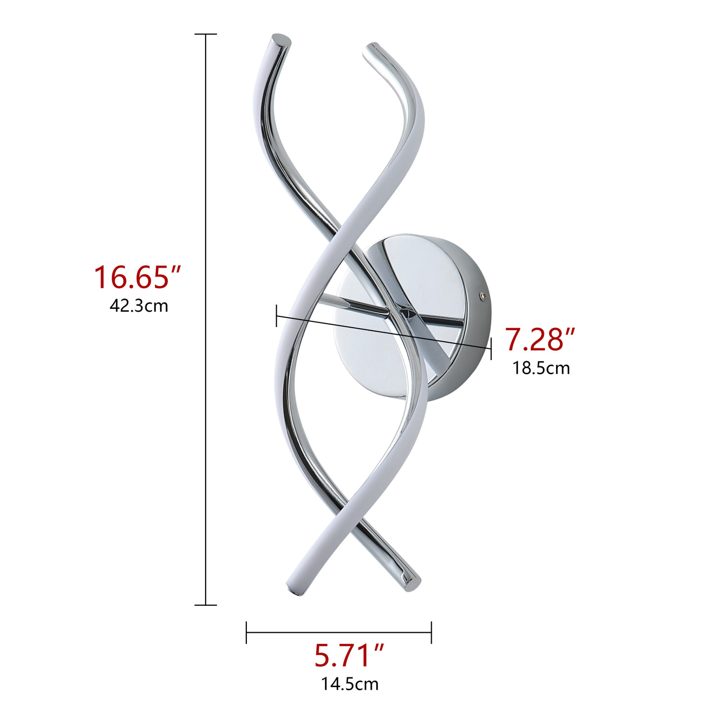 2-Lights Elegant Spiral Design LED Vanity Lighting