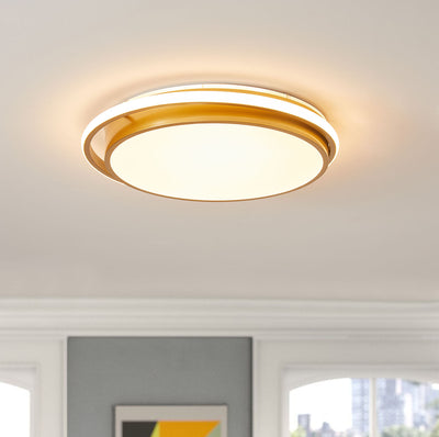 1-Light Round Shape Simple LED Flush Mount Lighting