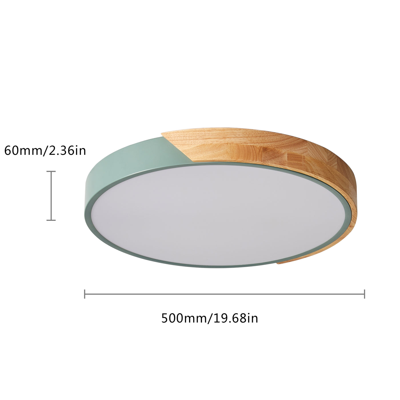 1-Light Round Acrylic LED Flush Mount Lighting