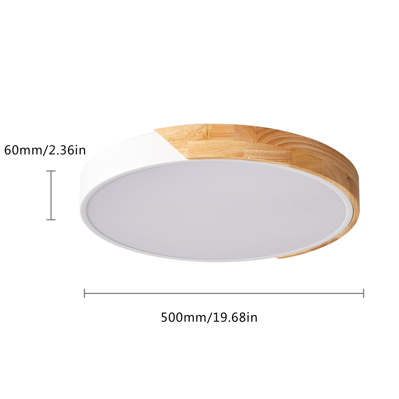 1-Light Round Acrylic LED Flush Mount Lighting