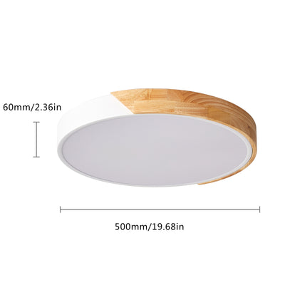 1-Light Round Acrylic LED Flush Mount Lighting