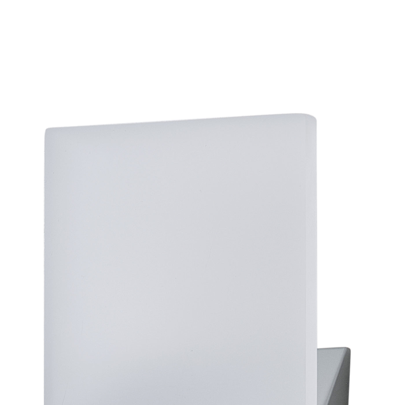 1-Light Acrylic Rectangular LED Silver Wall Light