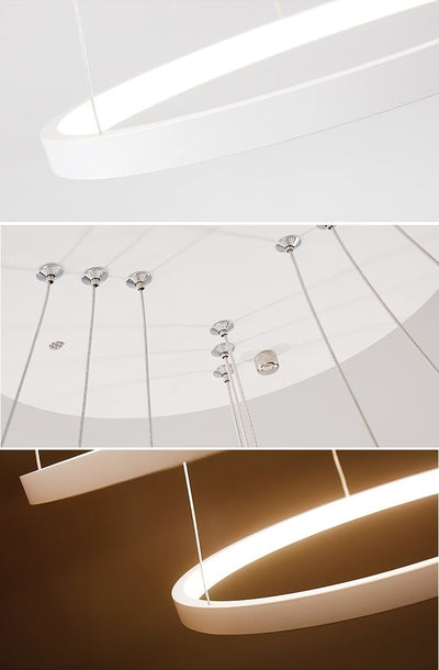 3-Lights Multi Modes LED Tiered Chandelier