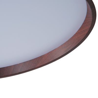1-Light Woodgrain Simple LED Flush Mount Lighting