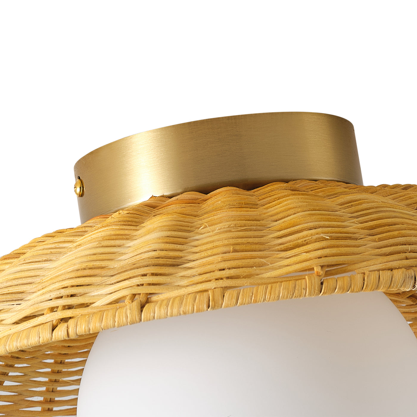 1-Light Bronze Globe Shade Semi-Flush Mount Lighting