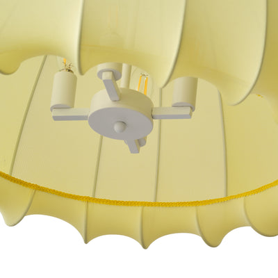 4-Lights Petal Shade Creative Design Yellow Pendant Lighting