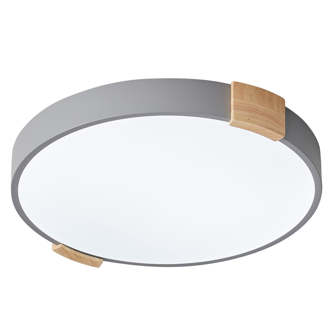 1-Light Acrylic Wood Grain Element LED Flush Mount Lighting