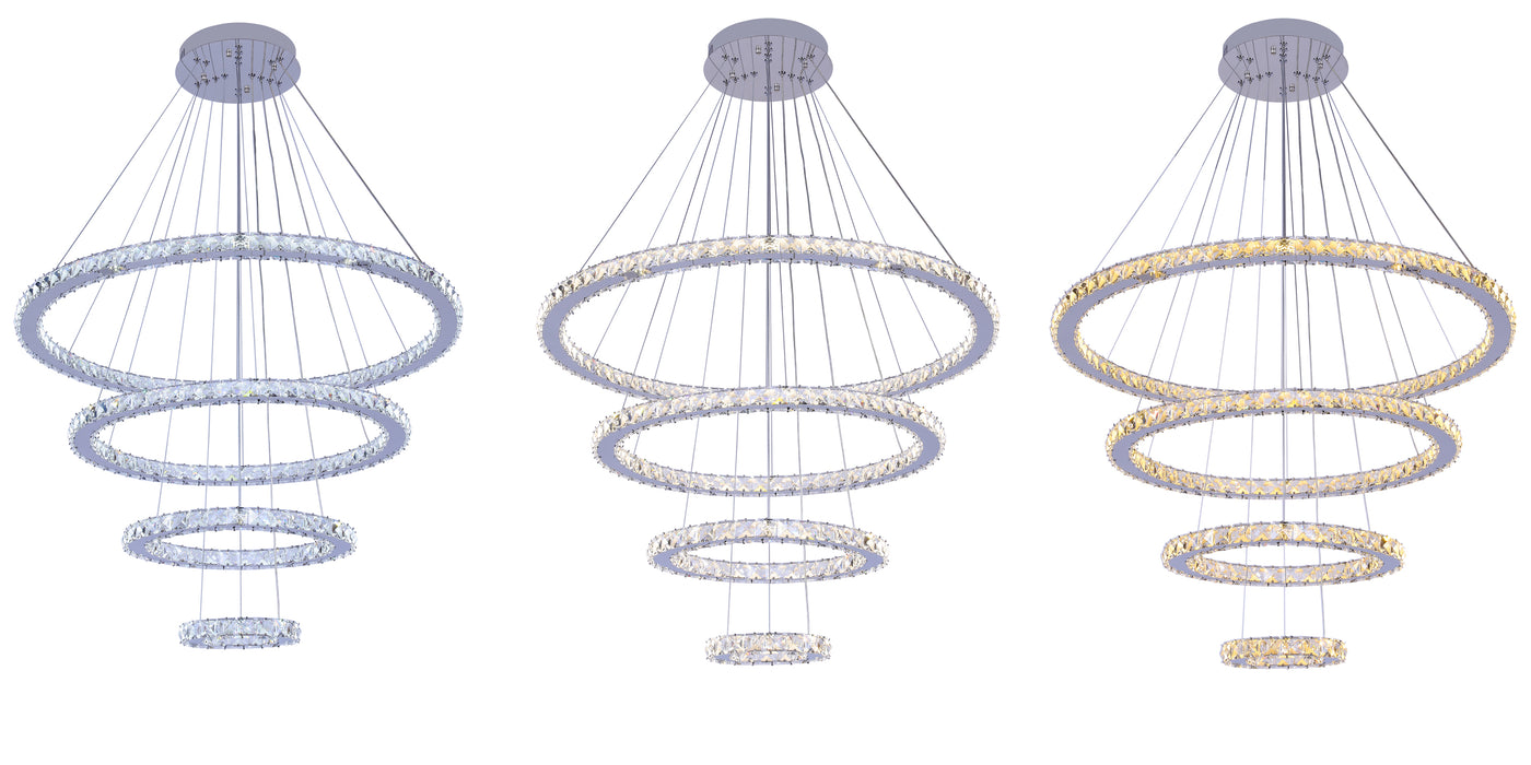 4-Lights Multi-Layer Design LED Chandelier