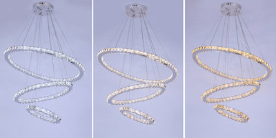 3-Lights Crystal Luxury Style LED Chandelier