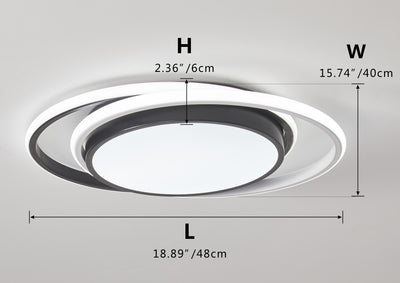 3-Lights Minimalist LED Flush Mount Lighting