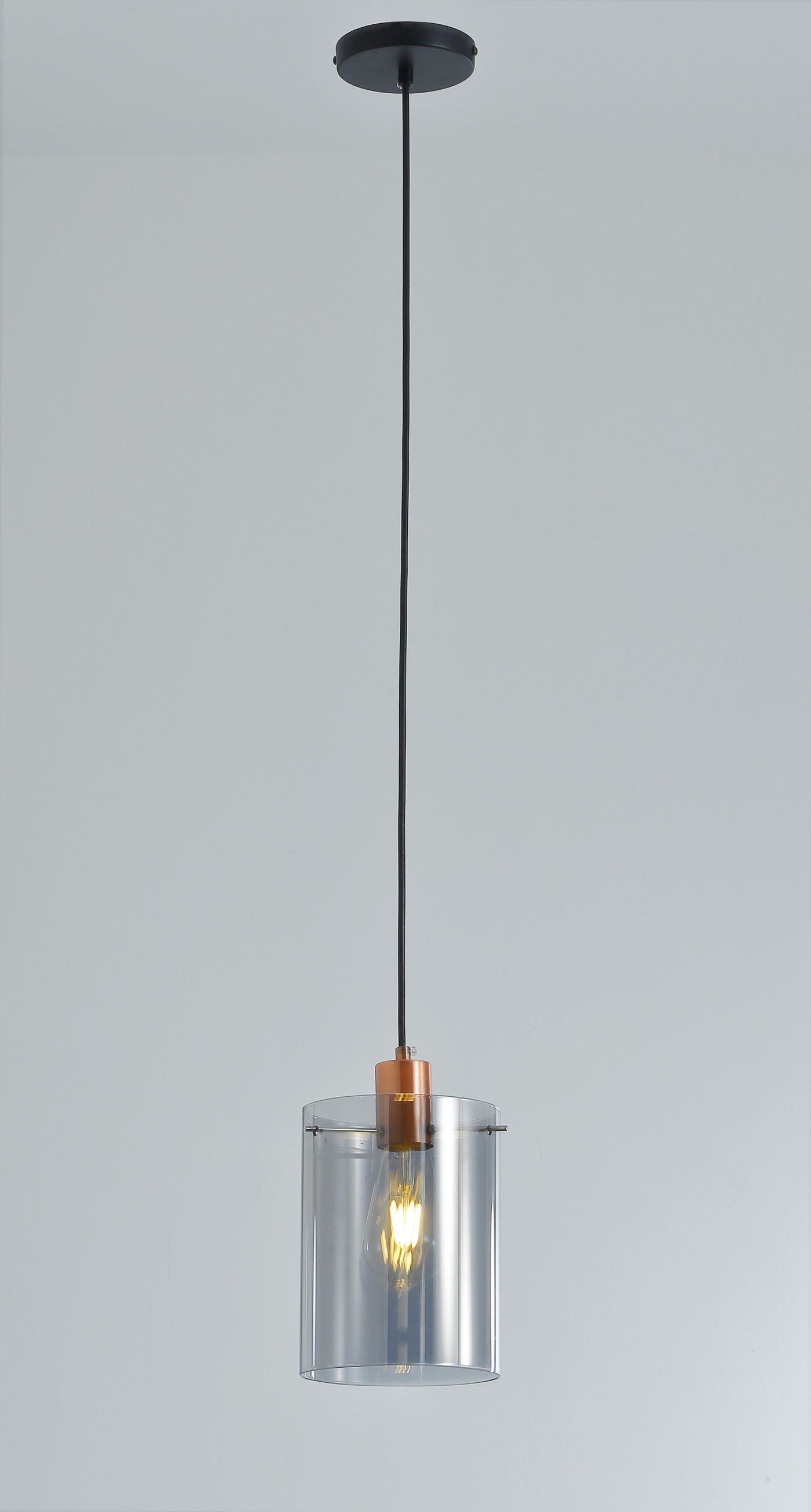 1-Light Cylinder Luxury Style Pendant Lighting