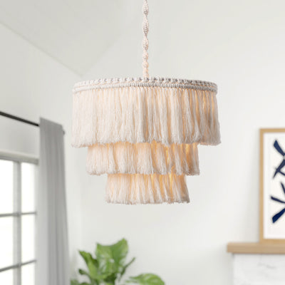 1-Light Multi-layer Design With Cotton Wool Chandelier