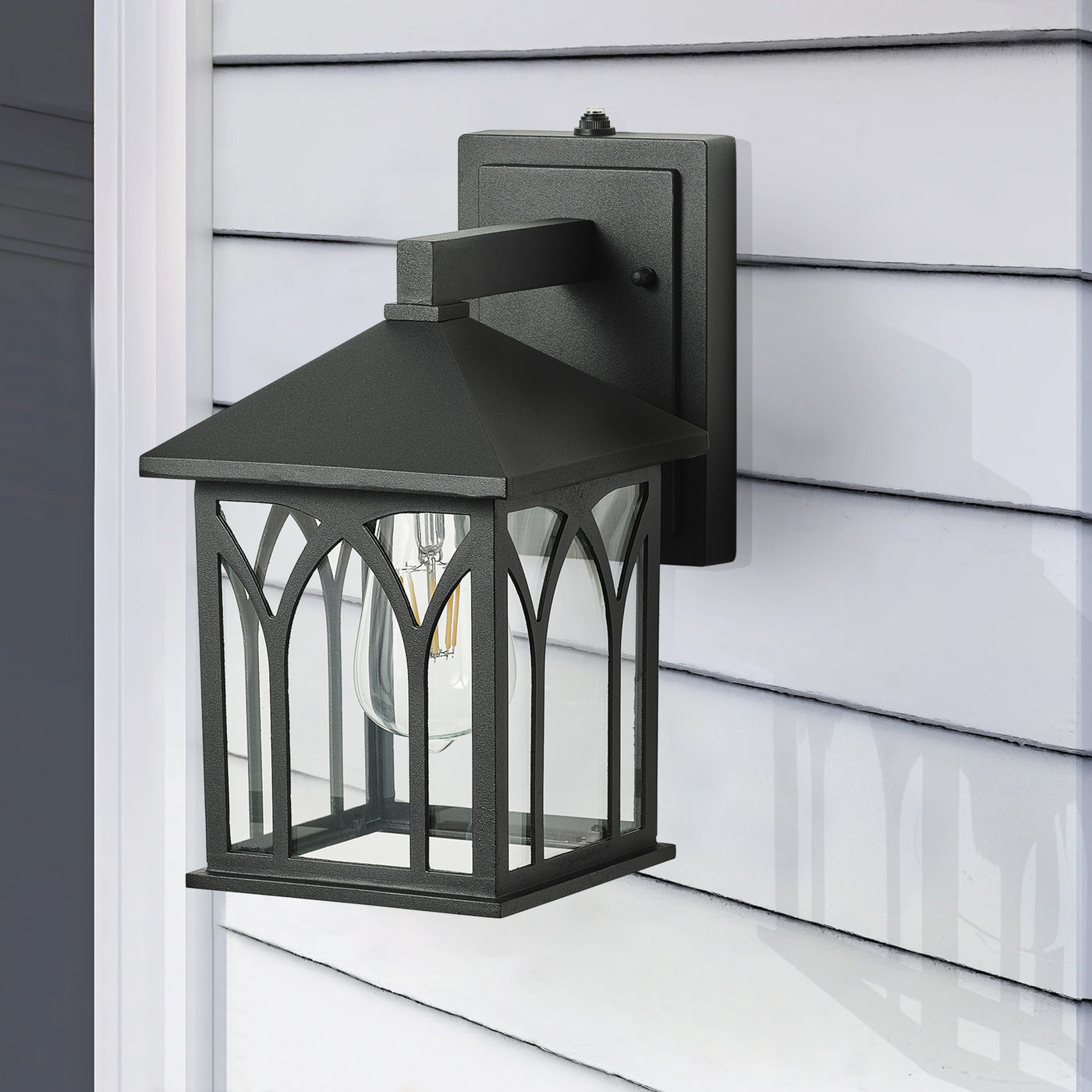 1-Light Square Metal Design Outdoor Wall Sconces