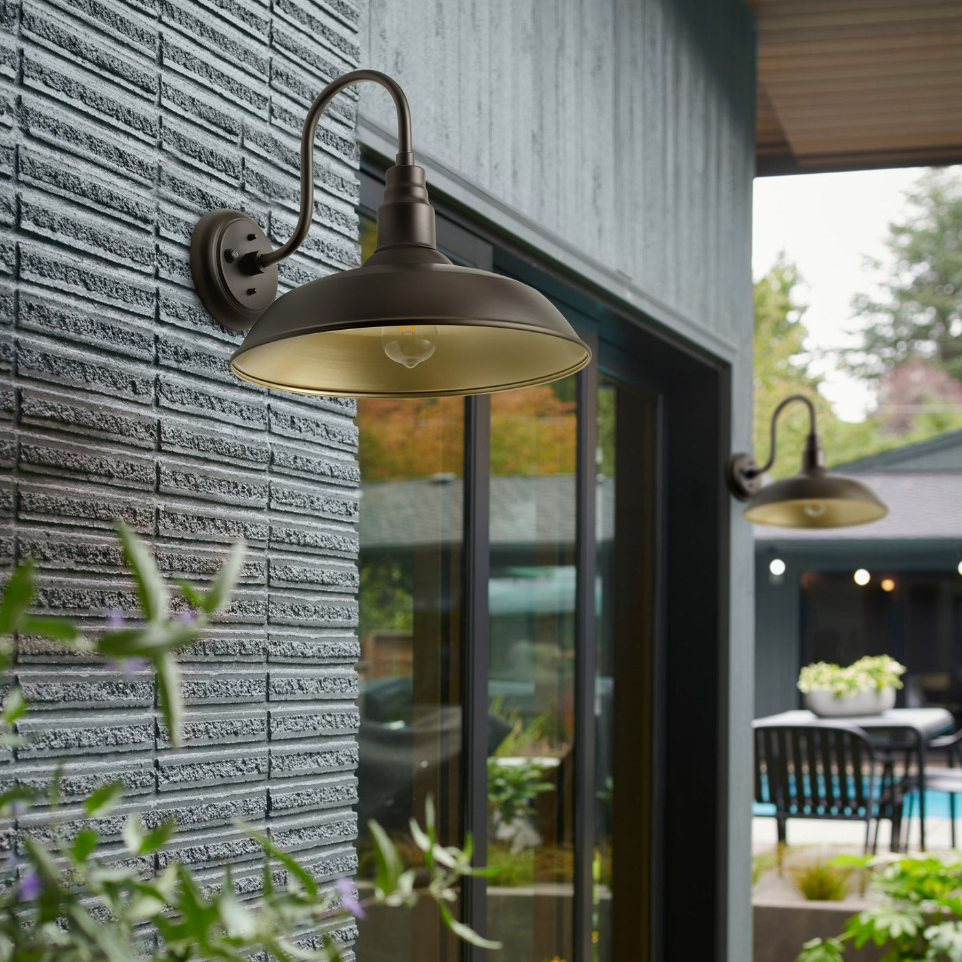 1-Light Metal Plate Design Wall Sconces Outdoor Lights