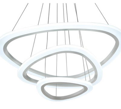 3-Lights Unique Multi-rings LED Chandelier
