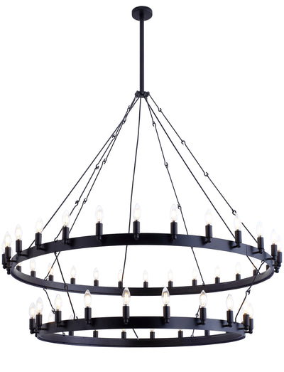 48-Lights Wheel-shaped With Double Tiers Chandelier