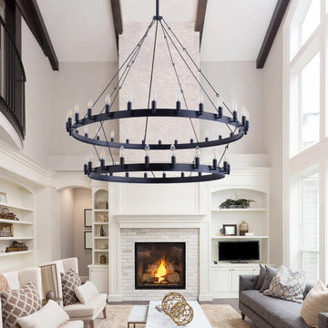modes led tiered chandelier