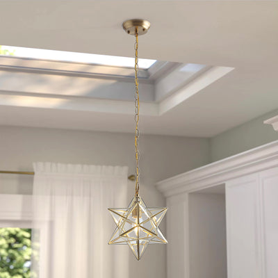 1-Light Star Shape Adjustable Pendant Lighting